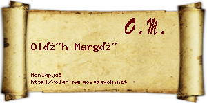 Oláh Margó névjegykártya